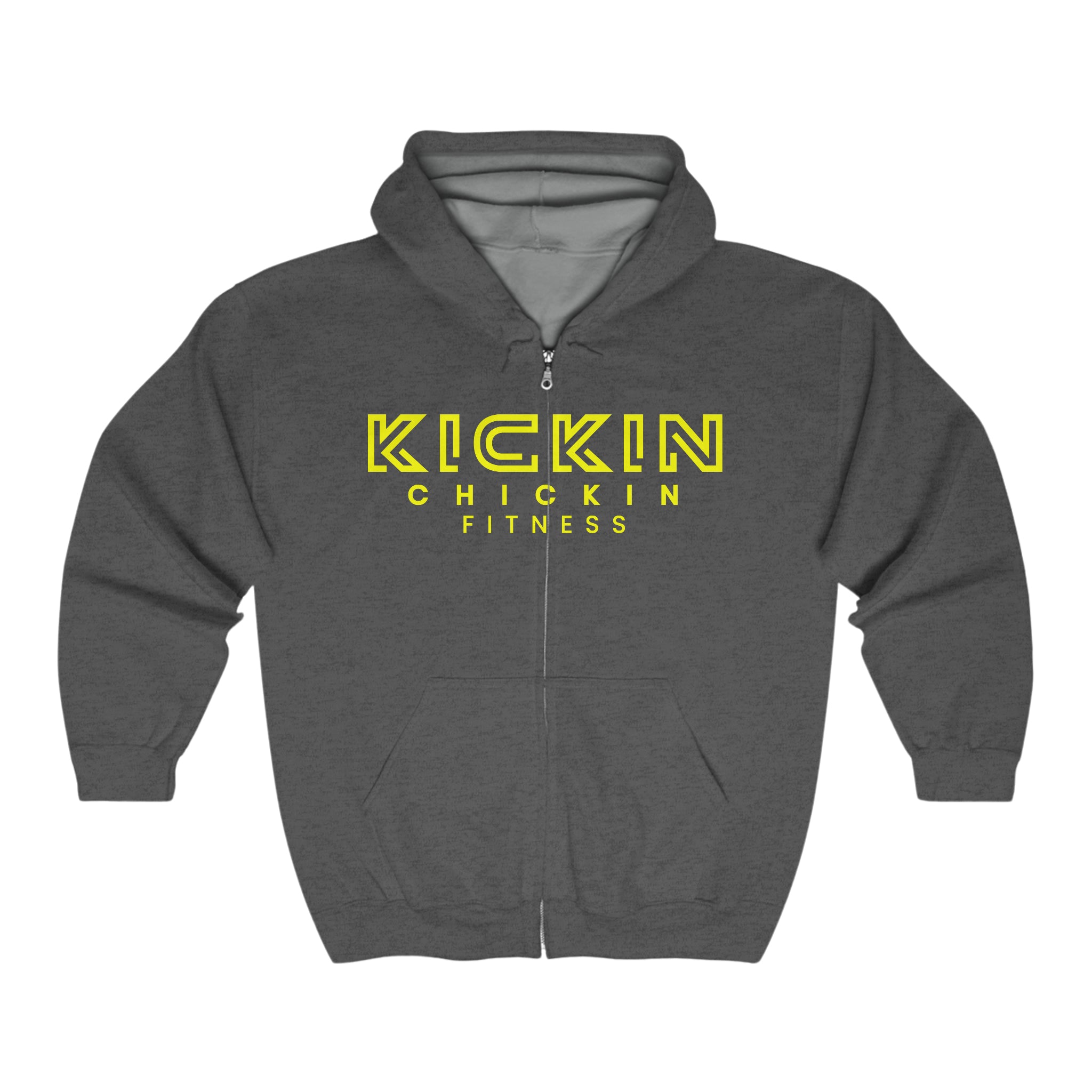 Logo Hoodie FUSION Yellow＆Denim XL Unisex Heavy Blend™ Full Zip Hooded Sweatshirt Yellow Logo