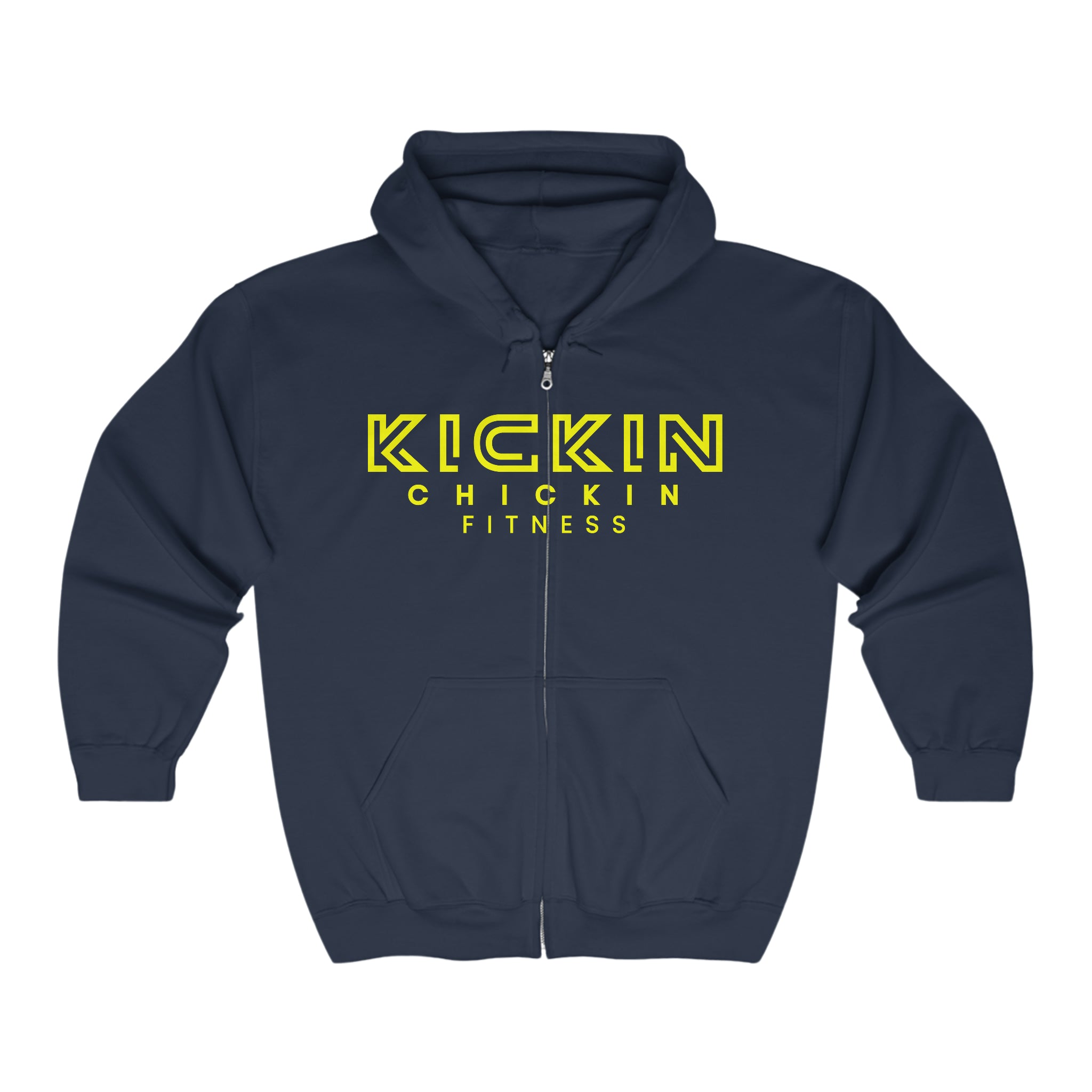 Logo Hoodie FUSION Yellow＆Denim XL Unisex Heavy Blend™ Full Zip Hooded Sweatshirt Yellow Logo